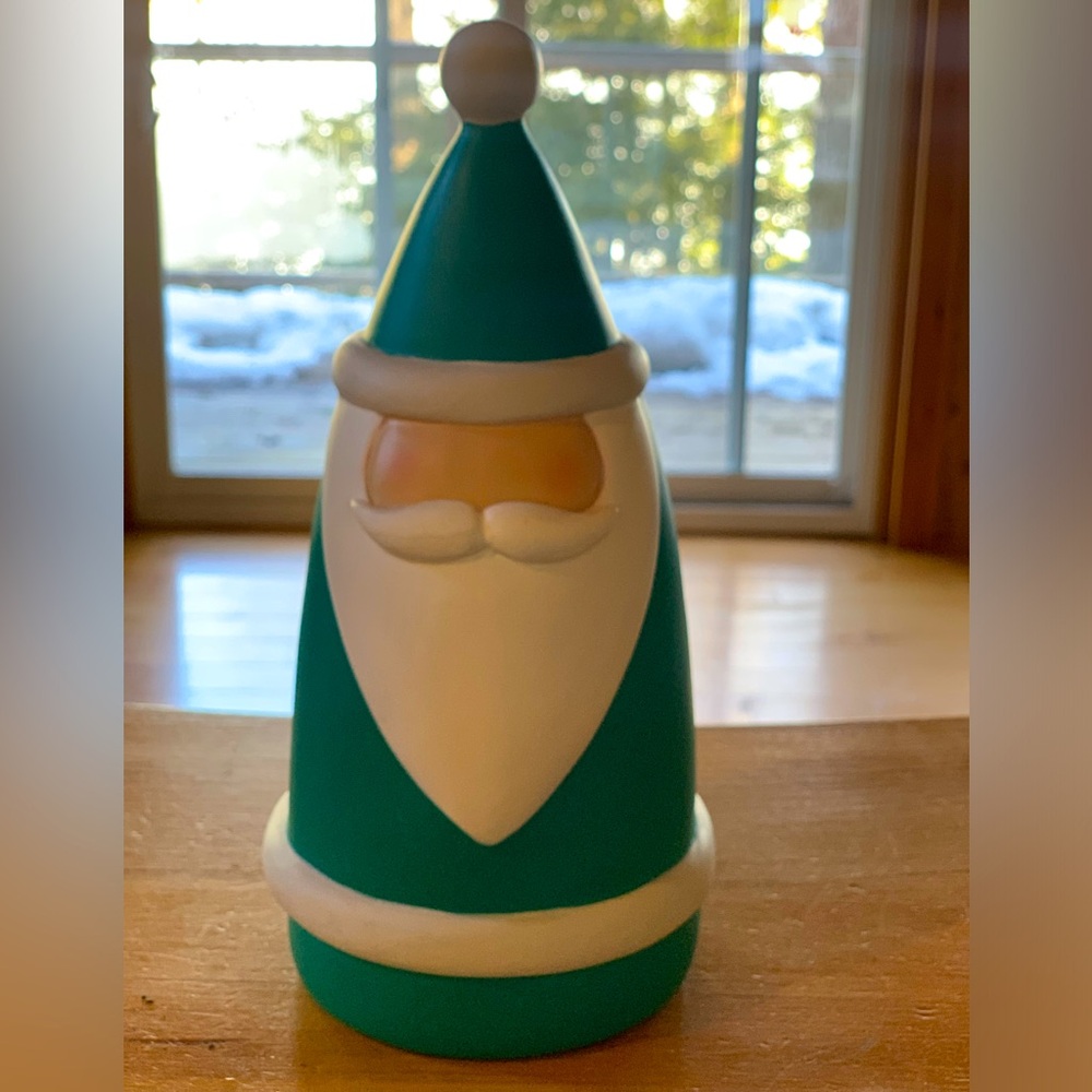MINIMALISTIC TURQUOISE CONE SANTA | Modern Christmas Decor